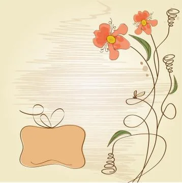 Romantic flowers background Stock Illustration