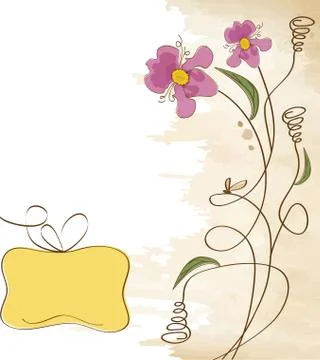 Romantic flowers background Stock Illustration