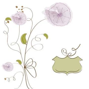 Romantic flowers background Stock Illustration