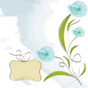 Romantic flowers background Stock Illustration