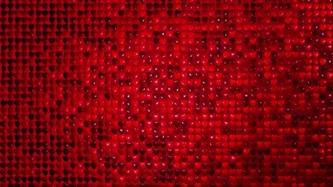 Romantic flying red heats wall love heart wedding background. For St. Valentines 動画素材 84345823