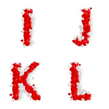 Romantic font Stock Illustration