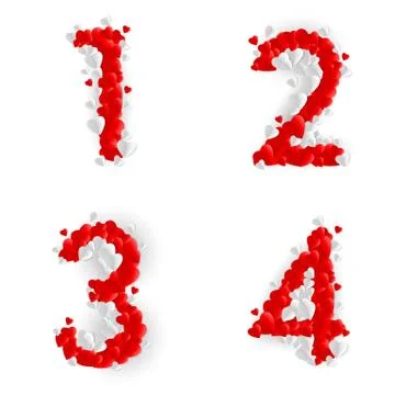 Romantic font Stock Illustration