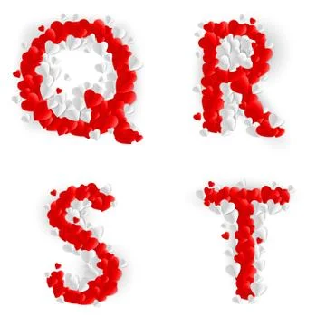 Romantic font Stock Illustration