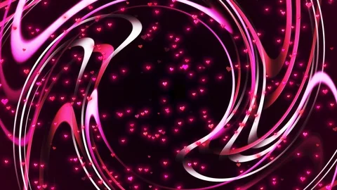 Romantic footage with blinking growing lines and glowing hearts Stock Footage 124486251