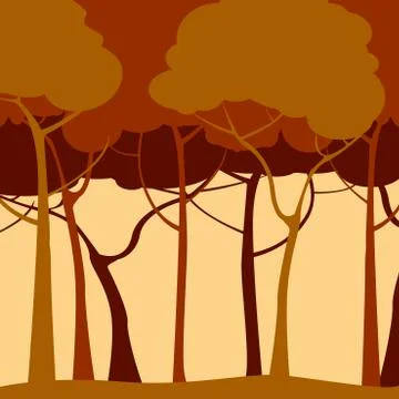 Romantic forest Stock Illustration