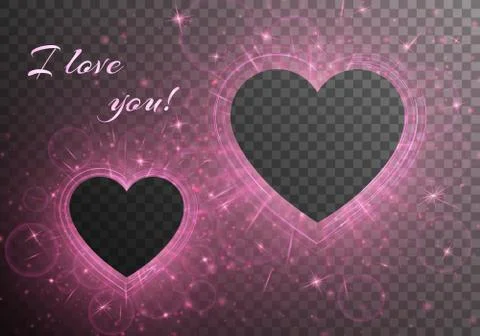 Romantic frame background Illustrazione stock