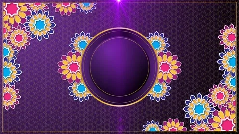 Romantic frame with flower purple background Stock Footage 287086104