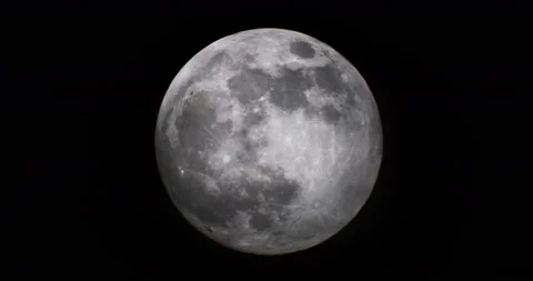 Romantic full moon in a dark night sky Stock Footage 154746120