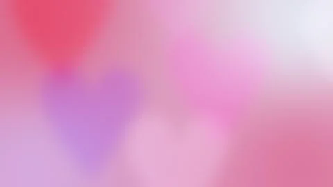 Romantic glowing hearts on  gradient background Stock Illustration