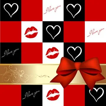 Romantic greeting card Stock Illustration