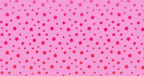 Romantic hand drawn pattern with doodle red stars. For St. Valentines Day Stock Footage 124247727