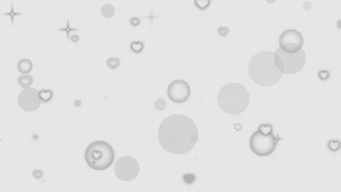 Romantic Heart and Bubble Particles Overlay on Transparent Background Stock Footage 312793065