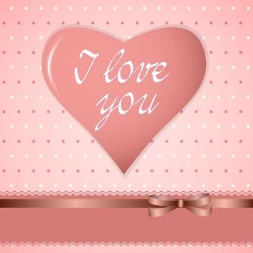 Romantic heart card Stock Illustration