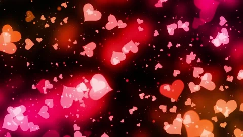 Romantic Heart Flying Background Loop Stock-Footage 171735086