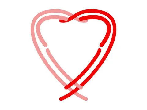 Romantic Heart Love Symbol Vector Design Stock Illustration