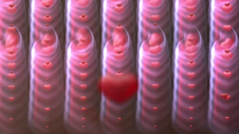 Romantic Heart Shape Pattern Motion Background Stock Footage 334317197