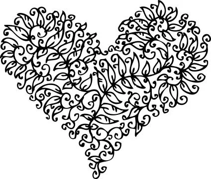 Romantic heart vignette Stock Illustration