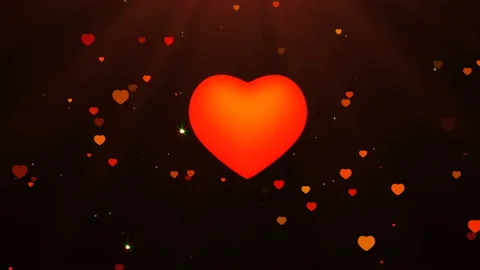 Romantic heart wedding background.  Loop Video stock 90337454