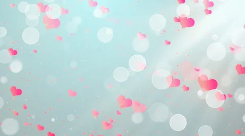 Romantic Hearts 2 Loopable Background Stock Footage 52310055