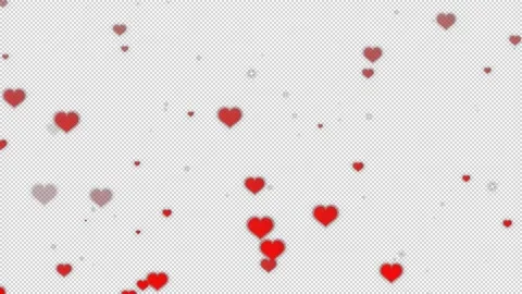 Romantic Hearts and stars Stock Footage