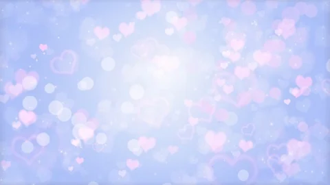 Romantic hearts bokeh background. Stock Footage 102298320