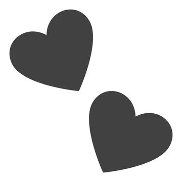 Romantic Hearts icon vector design for love and relationship Stock Illustration