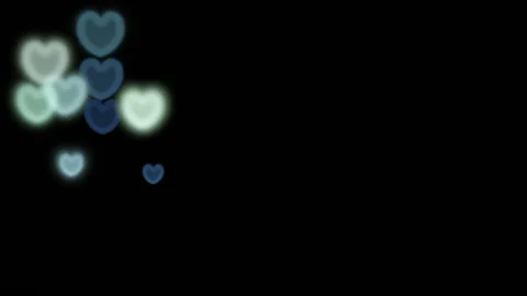 Romantic Hearts Overlay Stock Footage 90396454