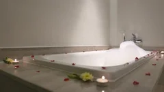 Bathtub with Romantic Scented Candles and Petals, Buildings Stock Footage  ft. bathtub & candlelight - Envato Elements