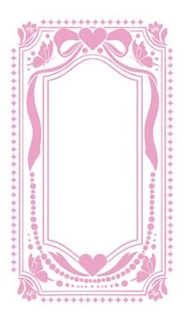 Romantic lace frame, doodle cute wedding invitation print, hand drawn love Stock Illustration