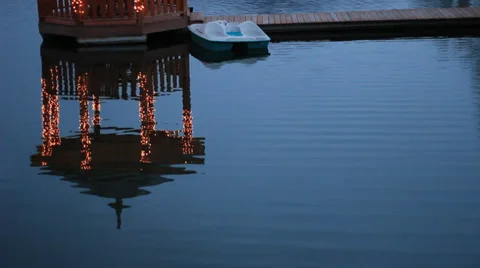 Romantic lake setting at evening.  Stock-Footage 36534332