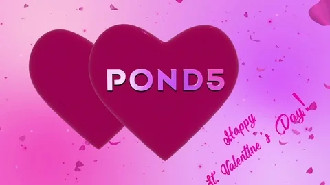 Romantic logo reveal for St Valentine s day Stock After Effects