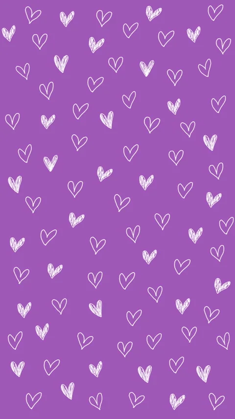 Romantic loop animation pattern with heart shapes in doodle style. Stock Footage 301057291