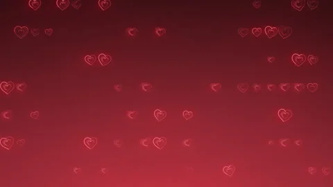 Romantic Looping Background of Hearts on Red Stock Footage 297744680