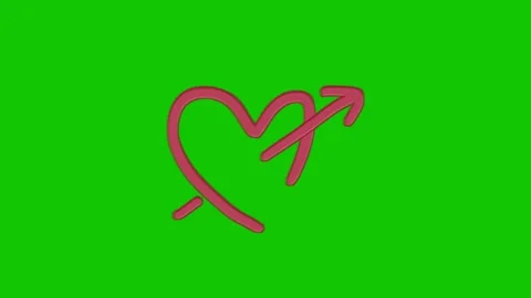 Romantic Love Animation Green Screen 스톡 동영상 341448816