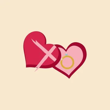 Romantic love elements. Valentine's day cute illustrations 库存插图