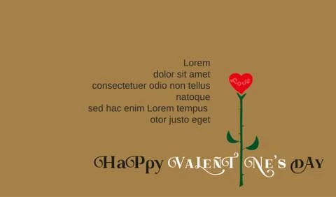 Romantic love poster Stock Illustration