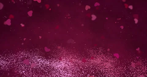 Romantic Magenta Heart Pattern for Valentine's Day, Seamless Loop Stock Footage 243160777