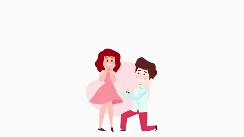Romantic Marriage Proposal Character Background Video stock 290391879