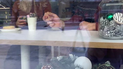A romantic meeting in a cafe Stock Footage 257062565