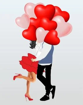 Romantic meeting, Stock Illustration