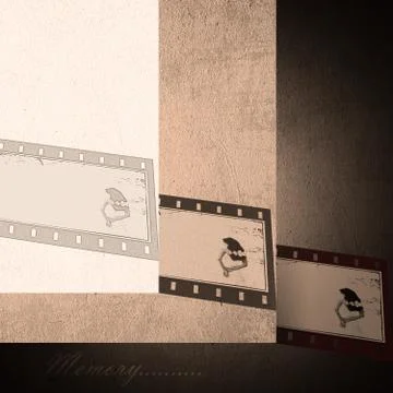 Romantic memory in the film for adv or others purpose use Stock Illustration