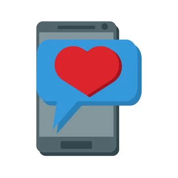 Romantic Message, Love Chat Stock Illustration