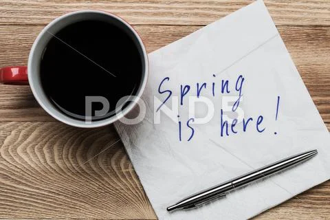 Romantic message written on napkin Stock Photos