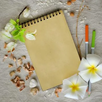 Romantic mockup on rustic canvas background Foto stock