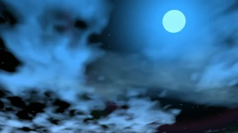 Romantic moon - 3D render Video stock 18194225