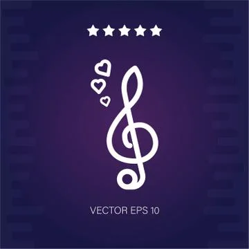 Romantic music vector icon Stock Illustration