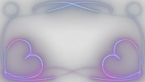 Romantic Neon Frame Vídeos de archivo 204931919