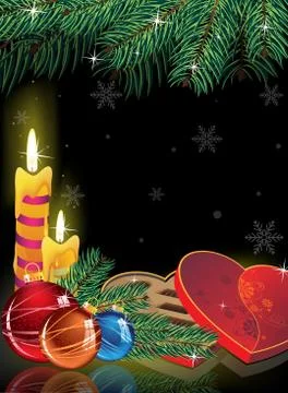 Romantic new year background Stock Illustration