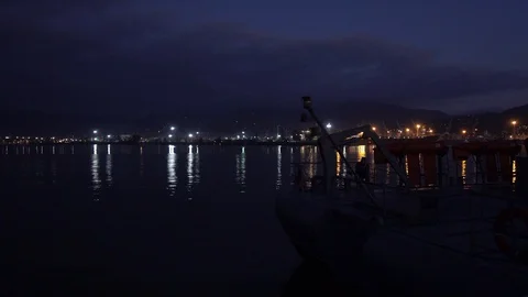 Romantic on a night beach Stock Footage 103450922